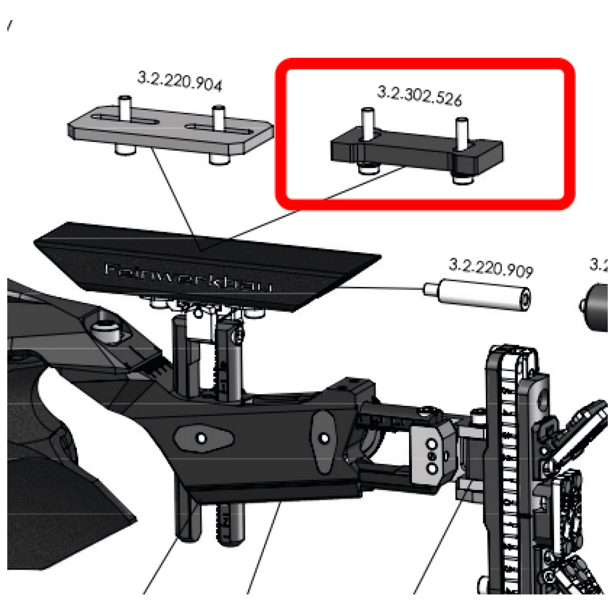 FWB Cheekpiece Spacer Plate 46g
