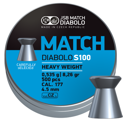 JSB JBS.0025.500 Ammo and Pellets JSB Match Diabolo Heavy (Blue) Sport Shooting Depot