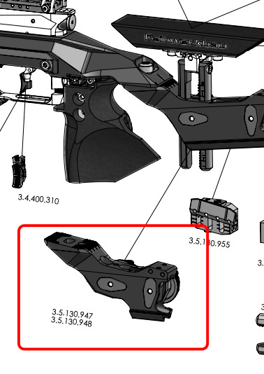 Feinwerkbau Parts and Accessories FWB Shortened Butt stock 900/2800 Sport Shooting Depot
