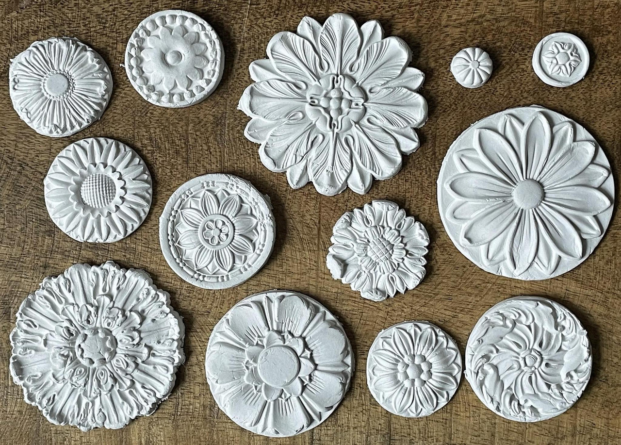 ROSETTES 6X10 IOD MOULDS™ - Aunt Bea's Attic