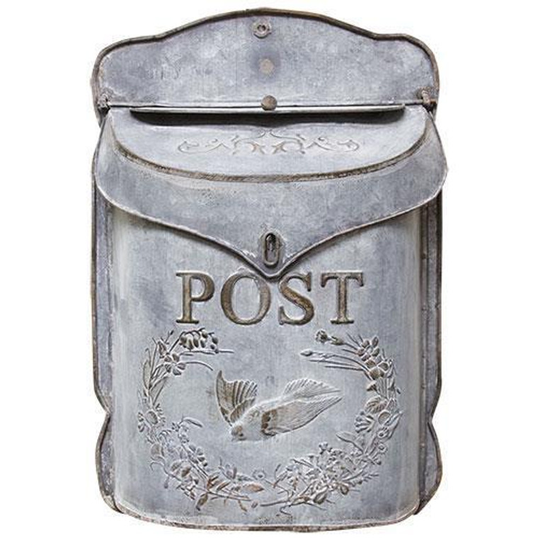 Galvanized Metal Post Box