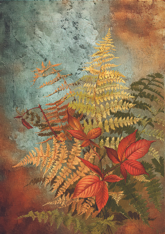 Fall Ferns A4 Decoupage Paper