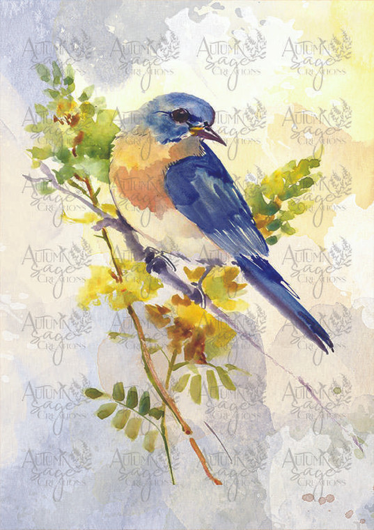 Blue Bird A4 Autumn Sage Decoupage Paper