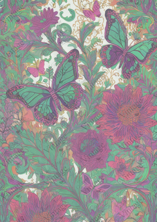 Maximalist Butterfly| JRV A4 Rice Paper