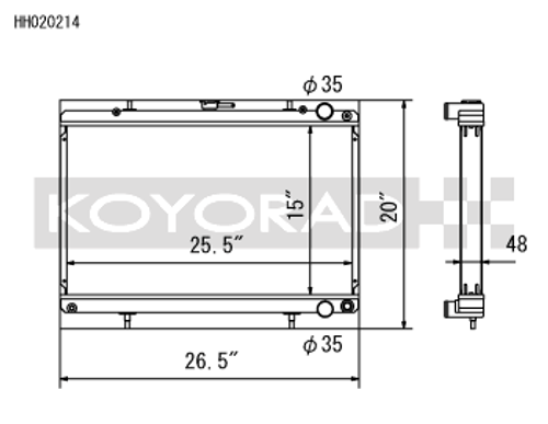 Koyo Radiator for R32 GTR/GTS