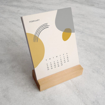 2025 Small Abstract Desk Calendar