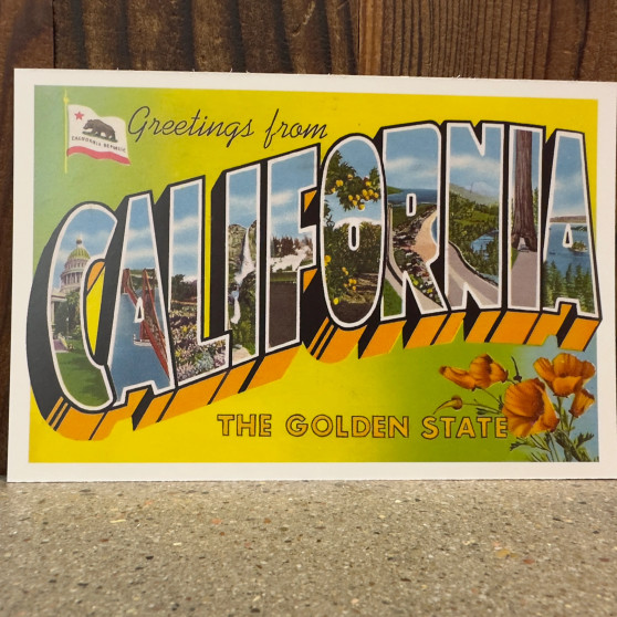 Greetings from California Postcard