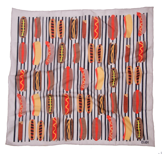 Hot Dog Silk Scarf