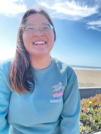 Snowy Plover Cropped Crewneck Sweatshirt