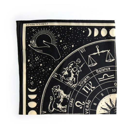 Zodiac Signs Printed 100% Silk Scarf