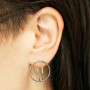 Wire Orb Post Earrings