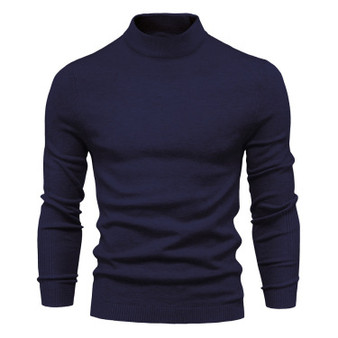Men’s Mid Neck Sweater – Stylish Slim Trim Pullover - Visible Variety