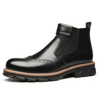 Chelsea Boots Men – Premium Cowhide Leather with Warm Cotton Lining - Visible Variety