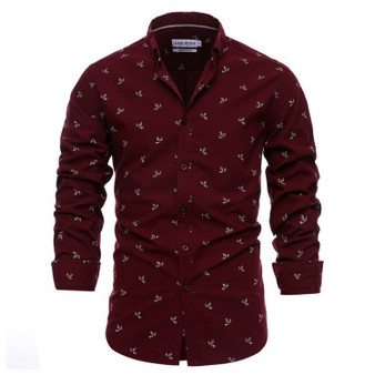 Men’s Shirt – Slim Fit Long Sleeve Floral Casual Dress Style