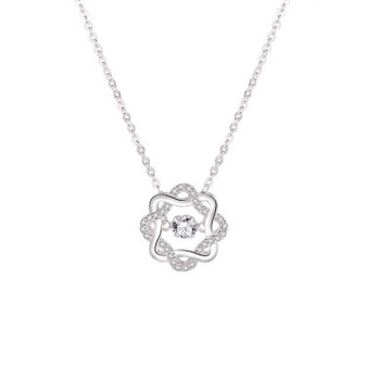 Clover Flower Pendant Necklace – Women’s 925 Sterling Silver AAA Cubic Zirconia Jewelry