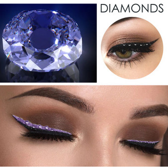 Reusable Diamond Glitter Eyeliner Stickers – Effortless Winged Eye Makeup Look - Visible Variety