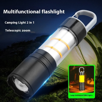 LED Camping Flashlight 2-in-1 Lantern for Hiking, Fishing & Outdoor Adventures - Visible Variety