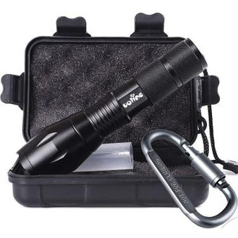 Tactical Flashlight Portable LED with Zoomable Focus for Precision Lighting - Visible Variety