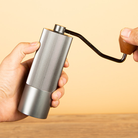 Stainless Steel Coffee Grinder – Manual Burr Mill for Fresh Ground Beans - Visible Variety