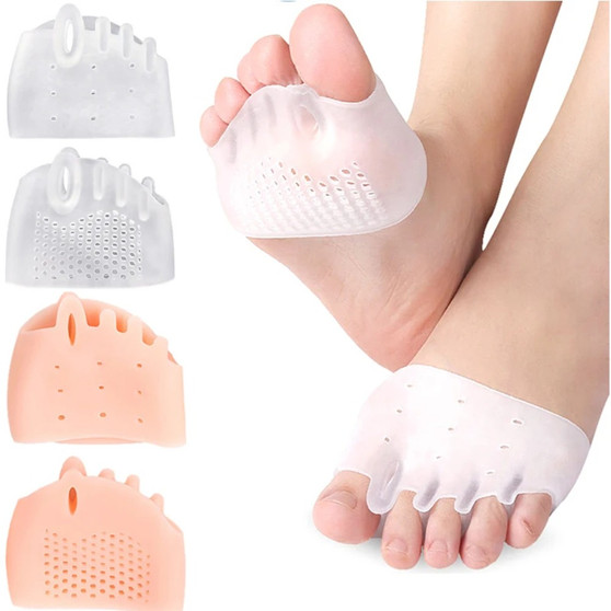 Silicone Toe Separator for Bunion Pain – Hallux Valgus Support and Forefoot Protection - Visible Variety