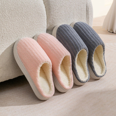 Unisex Cotton Slippers – Plush Anti-Slip Indoor Comfort - Visible Variety