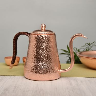 Hammered Copper Pot for Coffee or Tea – Classic Style