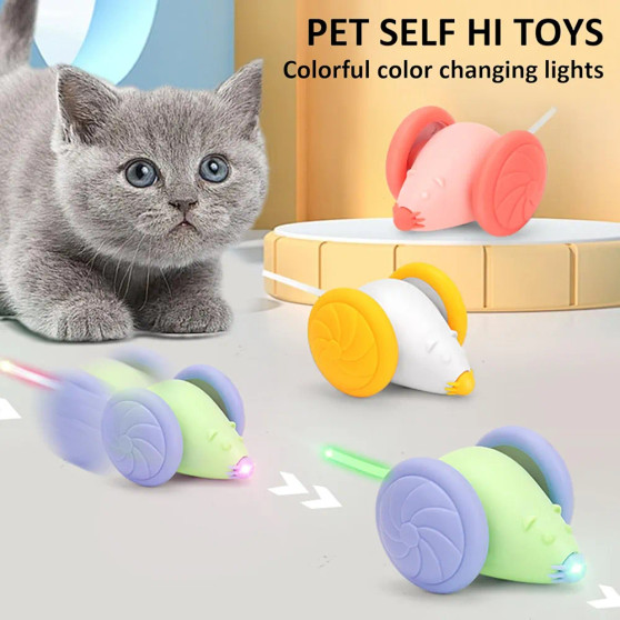 Automatic Mouse Cat Toy with Intelligent Obstacle Avoidance – Moving Mice Training Toy