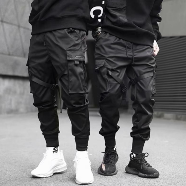 Harem Joggers Men’s Cotton Cargo Pants – Hip Hop Street Style with Pockets