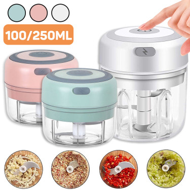 Mini Electric Garlic Chopper  – USB Rechargeable, Sturdy and Durable Chili, Vegetable Crusher