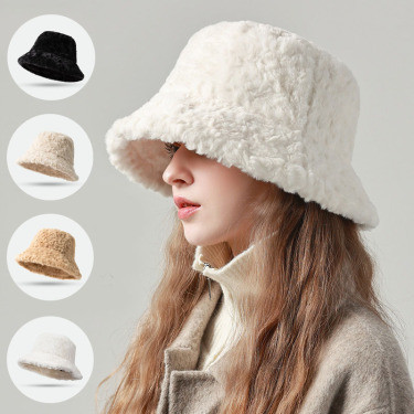 Fluffy Bucket Hat – Women’s Plush Sherpa Fleece Lined Winter Cozy Style