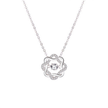 Clover Flower Pendant Necklace – Women’s 925 Sterling Silver AAA Cubic Zirconia Jewelry