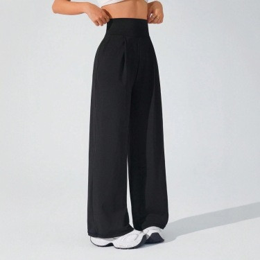 Women’s Casual Wide Leg Pants – Slimming High-Waist Straight Fit