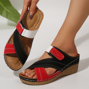 Women's Espadrille – Platform Wedge Orthopedic Sandals with Cross Straps