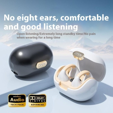 Open Ear Wireless Earbuds Clip-On Style for Pressure-Free Listening - Visible Variety