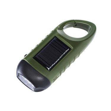 Hand Crank Emergency Flashlight with Solar Power & Rechargeable LED - Visible Variety