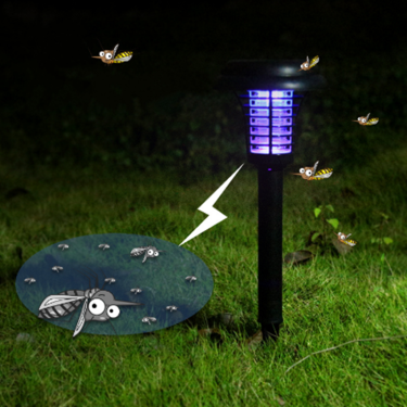 Solar Mosquito Killer Lamp for Outdoor Lighting & Pest Control - Visible Variety