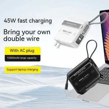 Fast Charging Power Bank 45W 20000mAh – 4-in-1 High-Power Travel Charger - Visible Variety