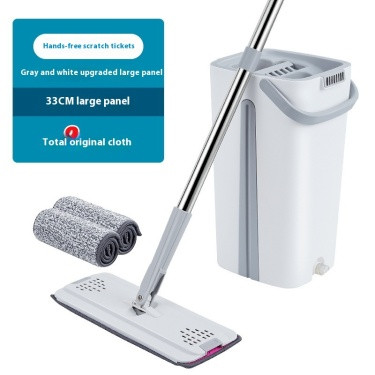 Hands Free Flat Mop and Bucket Set – Self-Squeeze Floor Cleaning System - Visible Variety