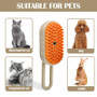 Pet Steam Brush for Cats and Dogs – Removes Tangled Hair with Ease