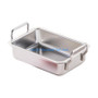 Rectangle Stainless Steel Baking Tray – Deep Roasting Pan for Casserole, Bread & Pizza