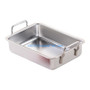 Rectangle Stainless Steel Baking Tray – Deep Roasting Pan for Casserole, Bread & Pizza
