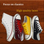 Cotton Shoelaces – Flat Laces for Sneakers, High-Tops & Casual Shoes