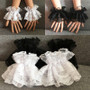 Elegant Ruffled Wristbands – Gothic Lace Cuffs for Lolita & Vintage Fashion - Visible Variety