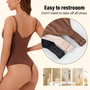 Women’s Slimming Elastic Bodysuit – One-Piece Body Shaper with Deep U Back - Visible Variety