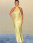 Elegant Satin Halter Dress – Sleeveless Backless Split Maxi Gown - Visible Variety