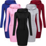 Stylish Hooded Mini Dress for Women – Slim Fit Bodycon Look - Visible Variety