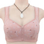 Comfortable Front Closure Large Bust Bra – Wire-Free Cotton Design - Visible Variety
