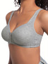 Full Coverage Bra with Front Closure – Wire-Free Comfort and Fixed Cups - Visible Variety