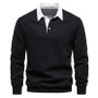Men's Polo Sweater – Casual Long Sleeve Versatile Design - Visible Variety