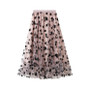 Stylish Women Tulle Skirt – Flocking Mesh Pleated Mid-Length - Visible Variety